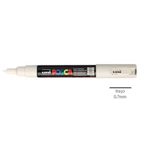 Marcador Uniball Posca PC-1M 0,7mm Branco (1) 1un