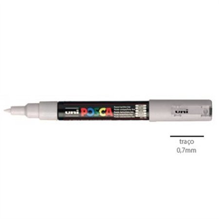 Marcador Uniball Posca PC-1M 0,7mm Cinza (37) 1un