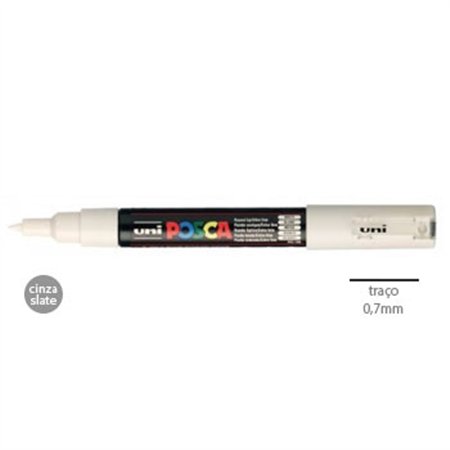 Marcador Uniball Posca PC-1M 0,7mm Cinza Slate (61) 1un