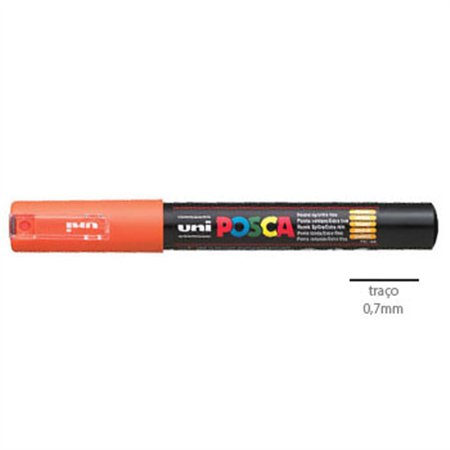 Marcador Uniball Posca PC-1M 0,7mm Laranja (4) 1un
