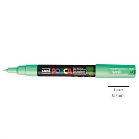Marcador Uniball Posca PC-1M 0,7mm Verde Claro (5) 1un
