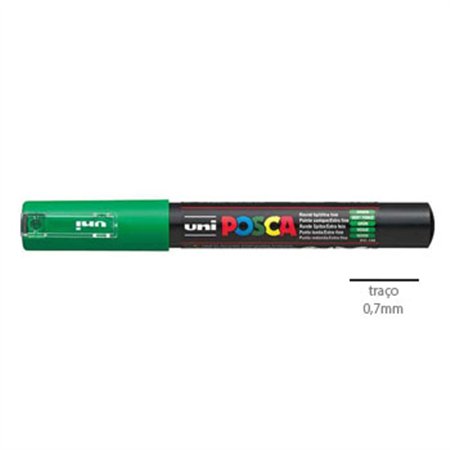 Marcador Uniball Posca PC-1M 0,7mm Verde (6) 1un