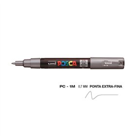 Marcador Uniball Posca PC-1M 0,7mm Prata (26) 1un