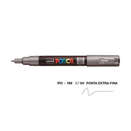 Marcador Uniball Posca PC-1M 0,7mm Prata (26) 1un