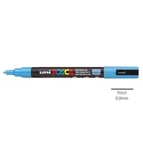 Marcador Uniball Posca PC-3M 0,9mm Azul Claro (8) 1un