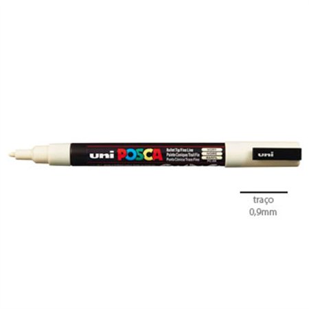 Marcador Uniball Posca PC-3M 0,9mm Marfim (46) 1un