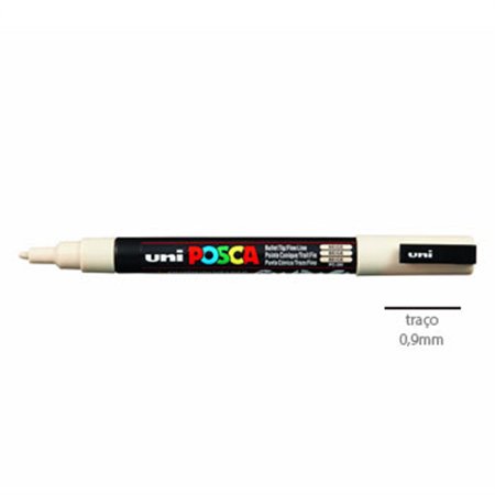 Marcador Uniball Posca PC-3M 0,9mm Bege (45) 1un