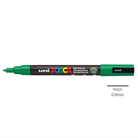 Marcador Uniball Posca PC-3M 0,9mm Verde (6) 1un