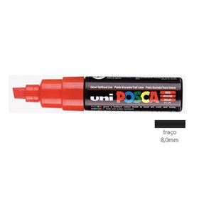 Marcador Uniball Posca PC-8K 8mm Vermelho (15) 1un