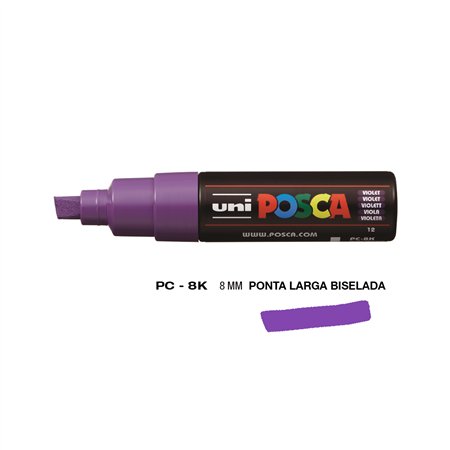 Marcador Uniball Posca PC-8K 8mm Violeta (12) 1un