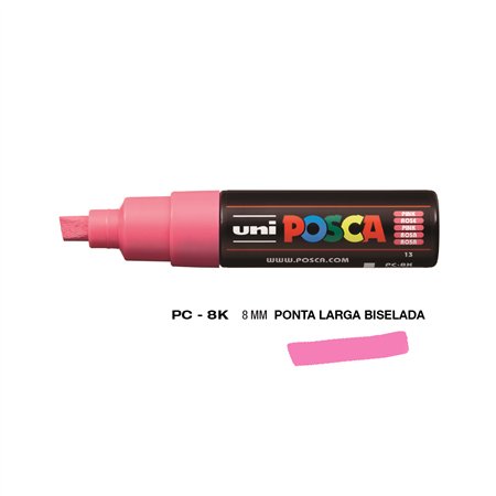 Marcador Uniball Posca PC-8K 8mm Rosa (13) 1un