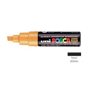 Marcador Uniball Posca PC-8K 8mm Amarelo Brilhante (3) 1un