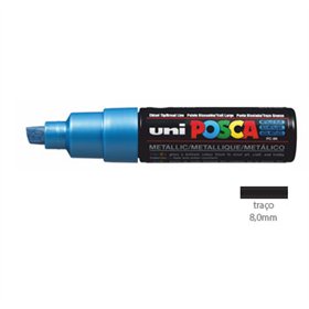 Marcador Uniball Posca PC-8K 8mm Azul Metálico (M33) 1un