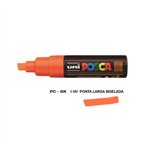 Marcador Uniball Posca PC-8K 8mm Laranja Fluor (F4) 1un