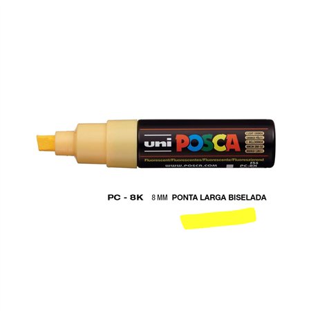 Marcador Uniball Posca PC-8K 8mm Laranja C Fluor (F54) 1un