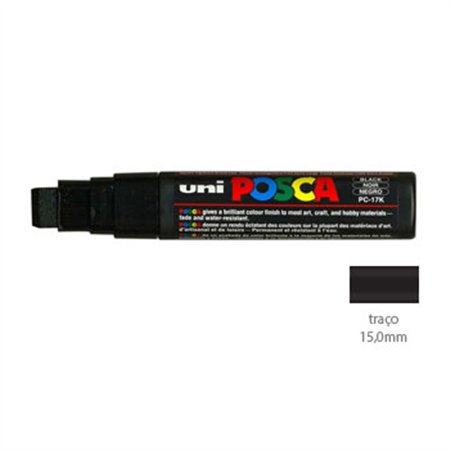 Marcador Uniball Posca PC-17K 15mm Preto (24) 1un