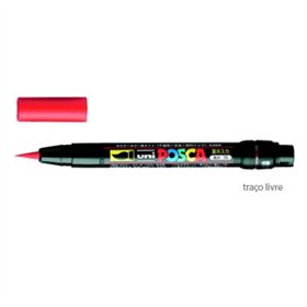 Marcador Uniball Posca PCF-350 1-10mm Vermelho (15) 1un