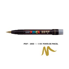 Marcador Uniball Posca PCF-350 1-10mm Ouro (25) 1un