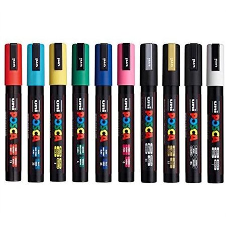 Marcador Uniball Posca PC-5M 1,8mm 10 Cores 10un