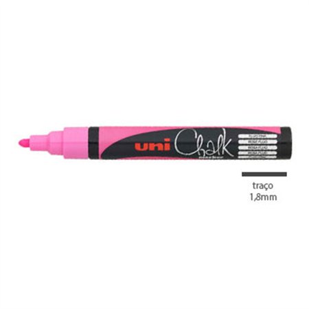 Marcador Giz UNI PWE-5M 1,8-2,5mm Rosa Fluorescente 1un