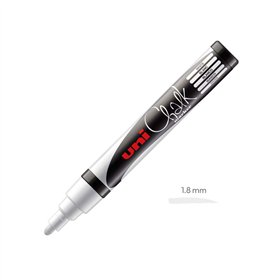 Marcador Giz UNI PWE-5M 1,8-2,5mm Branco 1un
