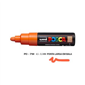 Marcador Uniball Posca PC-7M 4,5mm Laranja (4) 1un