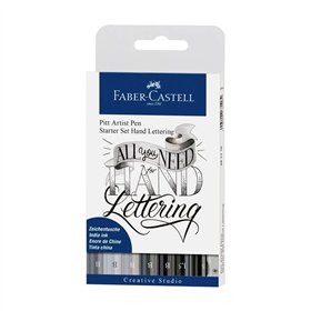 Marcador Artístico Pitt Faber-Castell Inicia Caligra 7 Cores
