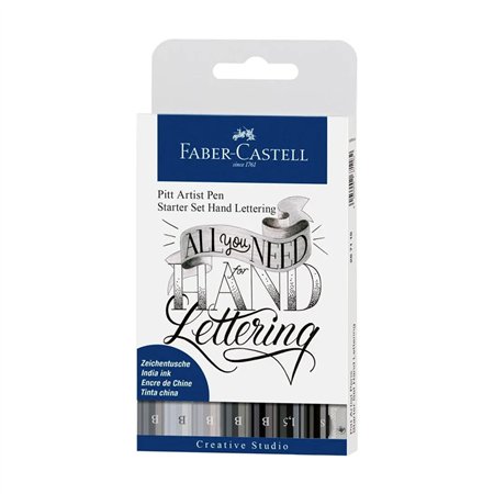 Marcador Artístico Pitt Faber-Castell Inicia Caligra 7 Cores