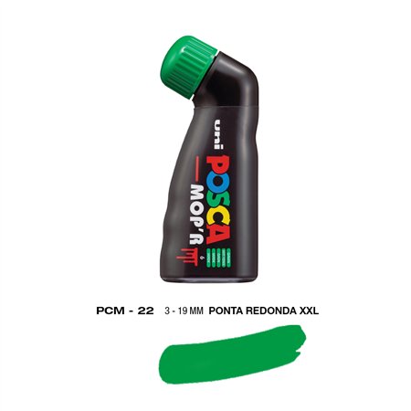 Marcador Uniball Posca MopR PCM-22 19mm Verde (6) 1un