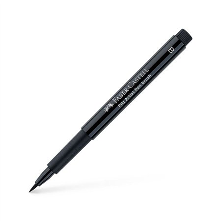 Marcador Artístico Pitt 199 Faber-Castell Preto Tam B 1un