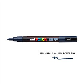 Marcador Uniball Posca PC-3M 0,9mm Azul Marinho (9) 1un