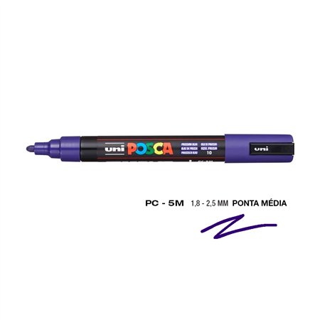 Marcador Uniball Posca PC-5M 1,8mm Azul da Prússia (10) 1un