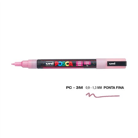 Marcador Uniball Posca PC-3ML 0,9mm Rosa Glitter (L7) 1un