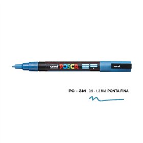 Marcador Uniball Posca PC-3ML 0,9mm Azul Claro Glitter (L12)