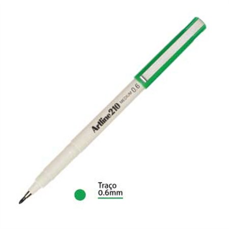 Marcador Médio Artline 210 0,6mm Verde 1un