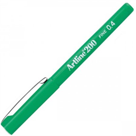 Marcador Fino Artline 200 0,4mm Verde 12un