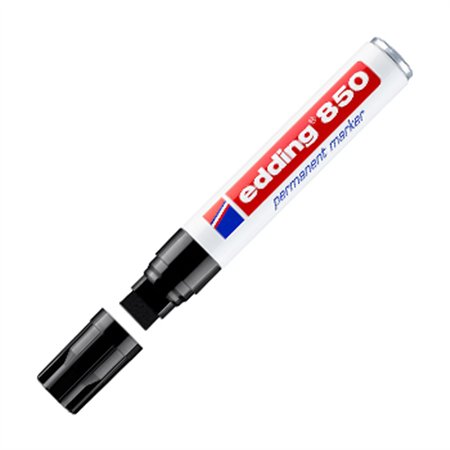 Marcador Permanente Grosso Edding 850 5-15mm Preto 1un