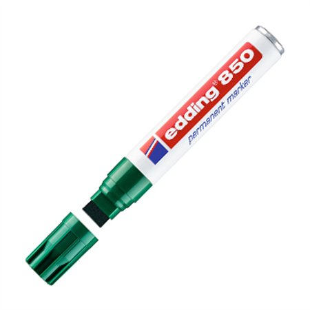 Marcador Permanente Grosso Edding 850 5-15mm Verde 1un