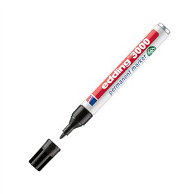 Marcador Permanente Grosso Edding 3000 1,5-3mm Preto 1un