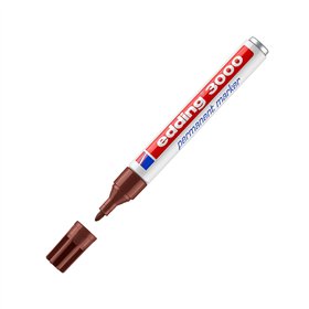Marcador Permanente Grosso Edding 3000 1,5-3mm Castanho 1un
