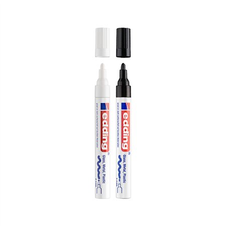 Marcador Grosso Edding 750 2-4mm 2 Cores 2un