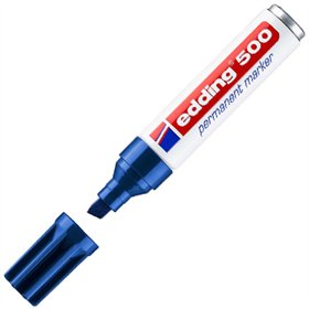 Marcador Permanente Grosso Edding 500 2-7mm Azul 1un