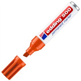 Marcador Permanente Grosso Edding 500 2-7mm Laranja 1un