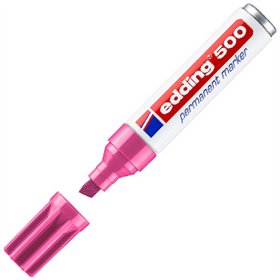 Marcador Permanente Grosso Edding 500 2-7mm Rosa 1un