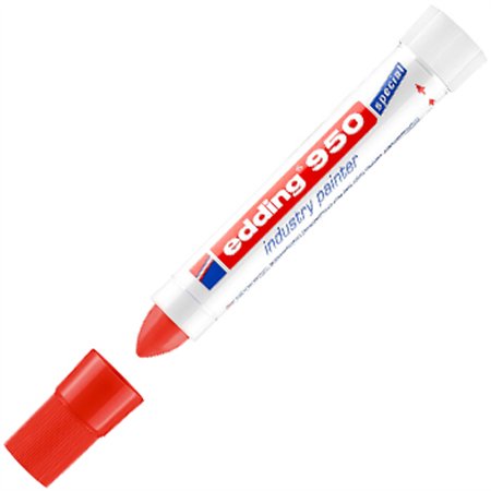 Marcador Permanente Grosso Edding 950 10mm Vermelho 1un