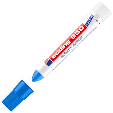 Marcador Permanente Grosso Edding 950 10mm Azul 1un