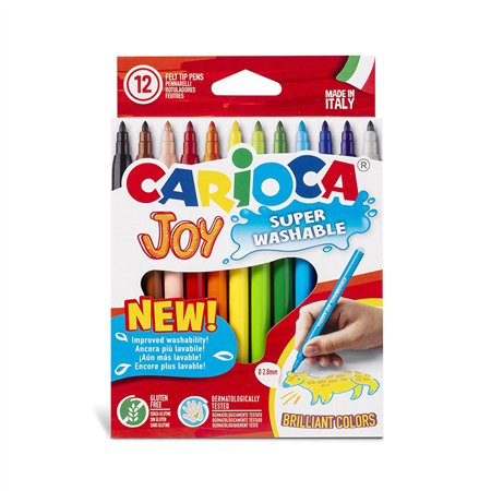 Marcador Feltro 012un Lavável Carioca Joy