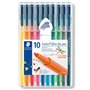 Marcador Feltro 010un Staedtler Triplus 323 Estojo Box