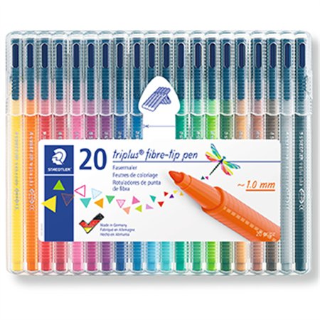 Marcador Feltro 020un Staedtler Triplus 323 Estojo Box