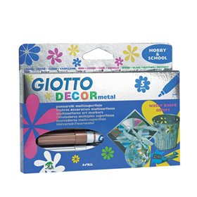 Marcador Pintura Giotto Decor Metal Cx 5 Cores Sortidas